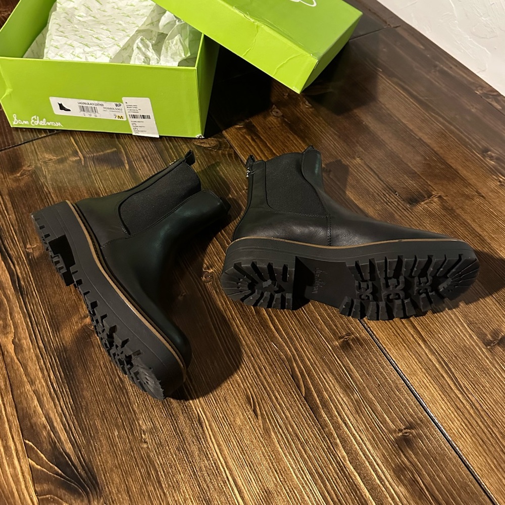 Sam Edelman - Black Leather Ankle Boots